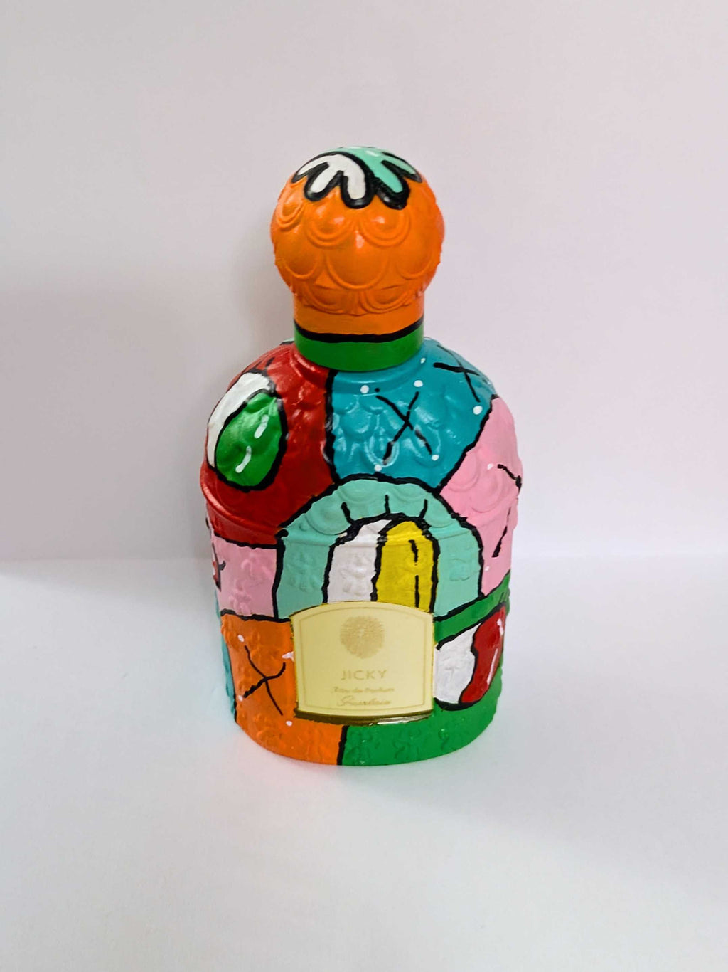 Bouteille de parfum JICKY by GUERLAIN – Pièce unique peinte à la main