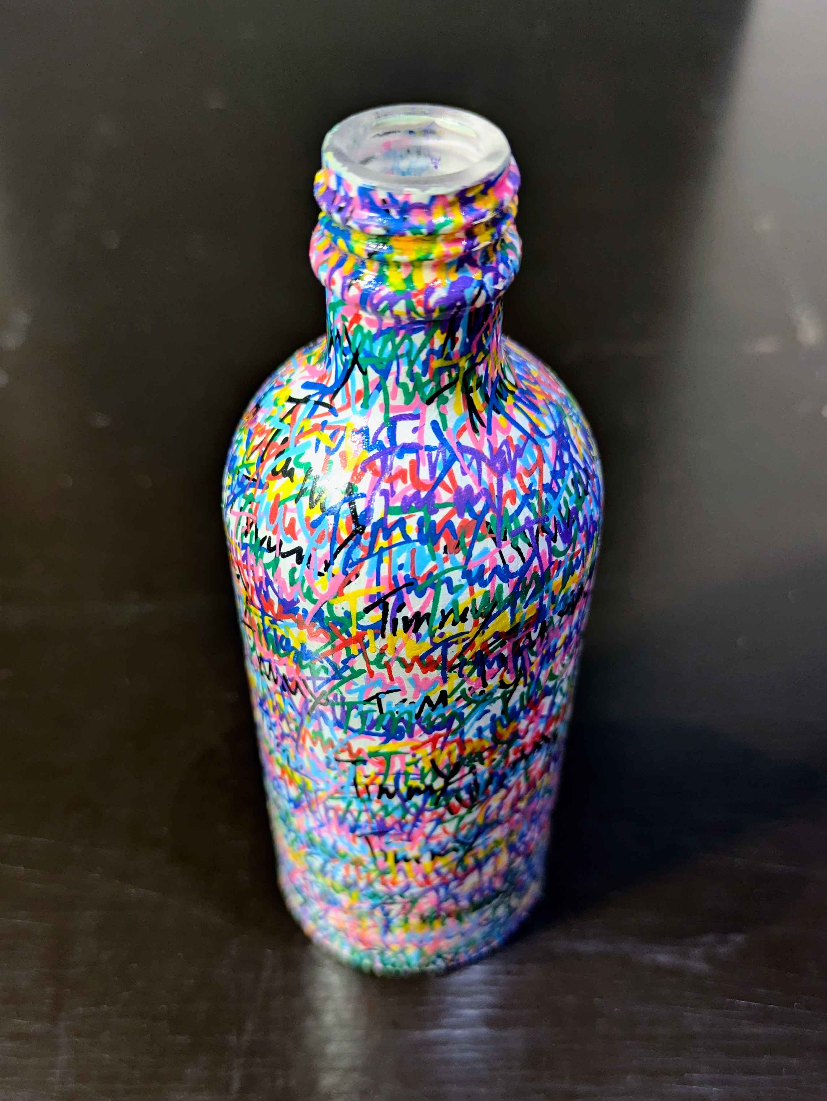 Bouteille de parfum FANTAISIE – Pièce unique peinte à la main