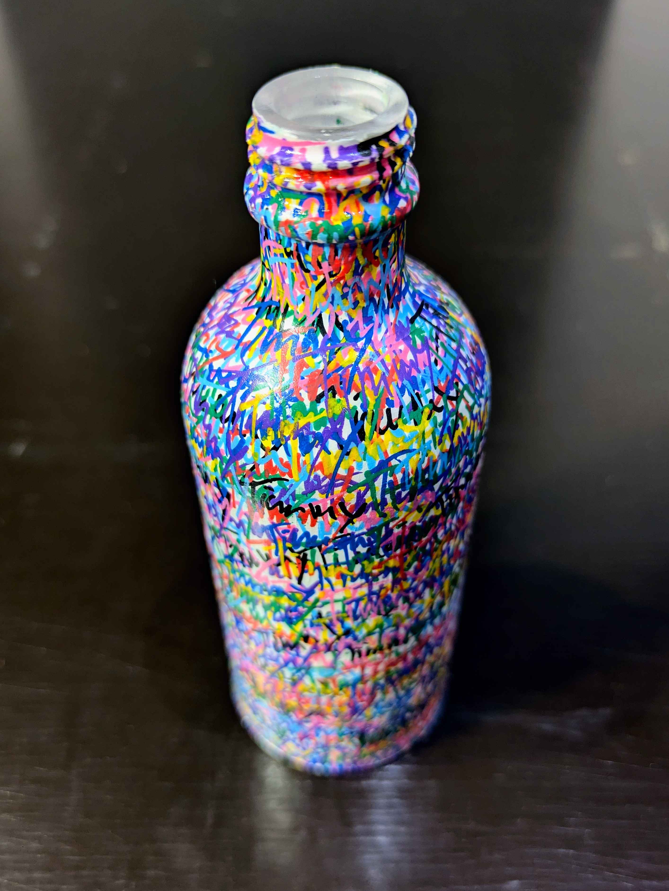 Bouteille de parfum FANTAISIE – Pièce unique peinte à la main