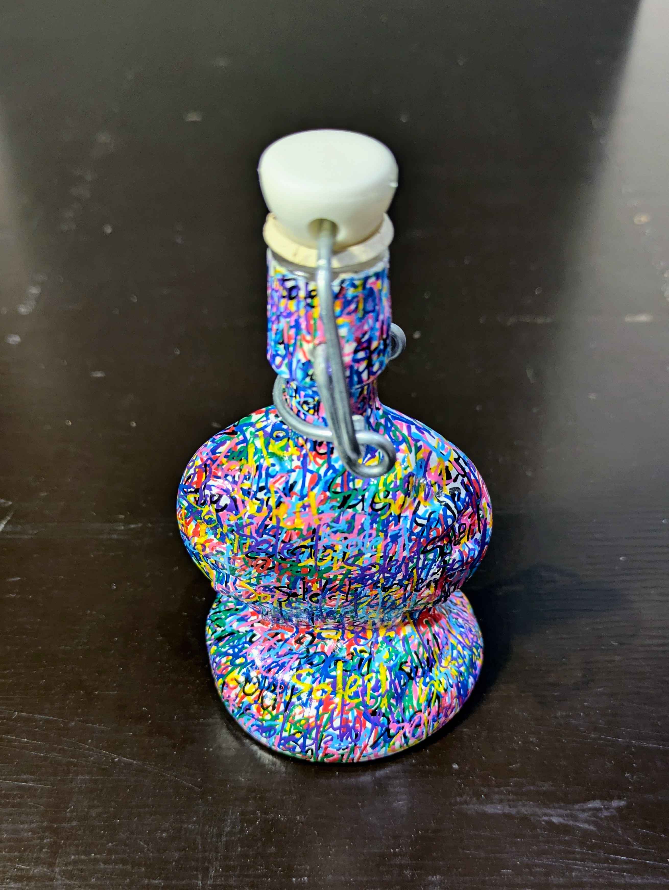 Bouteille de parfum FANTAISIE – Pièce unique peinte à la main