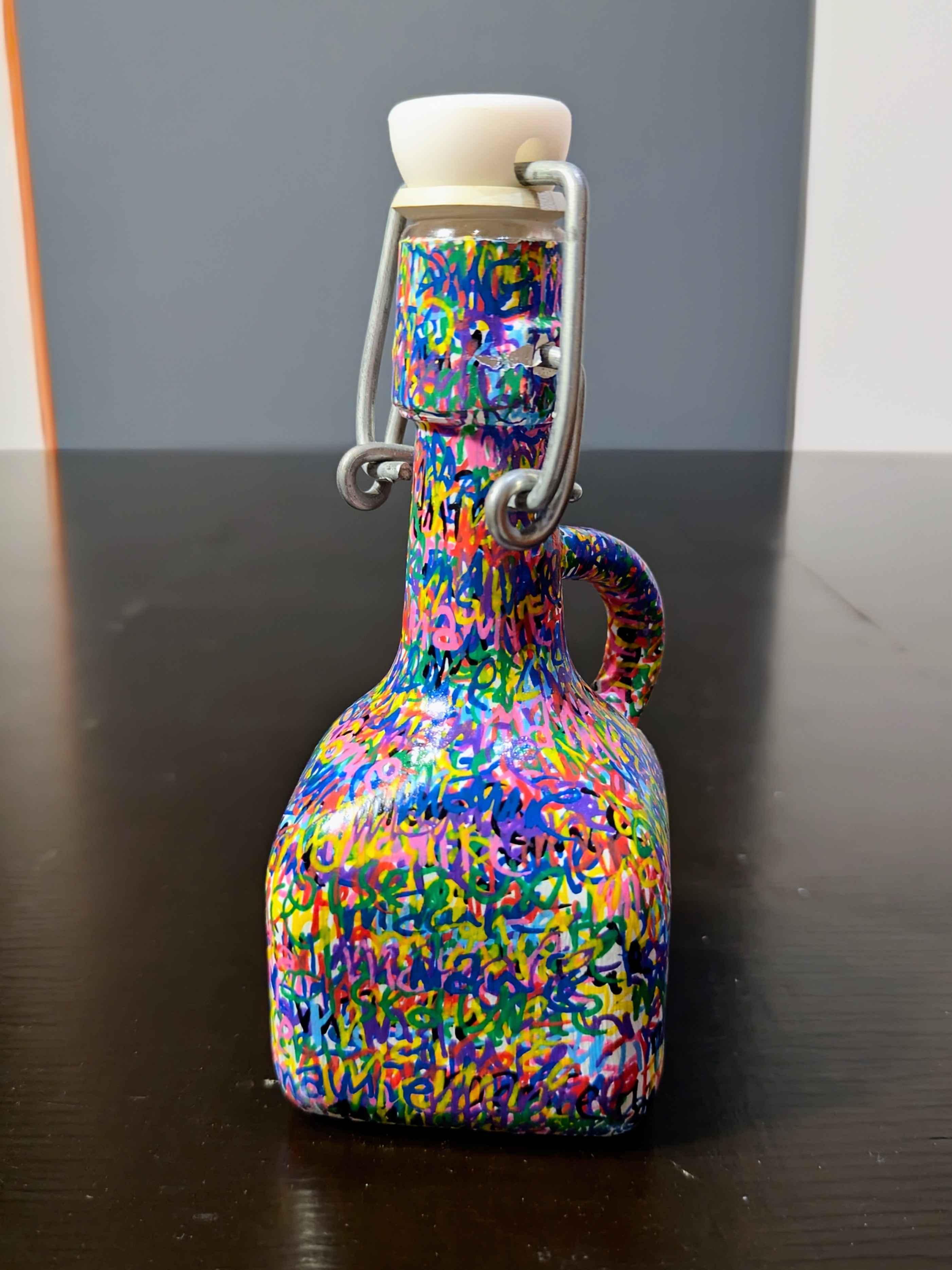 Bouteille de parfum FANTAISIE – Pièce unique peinte à la main