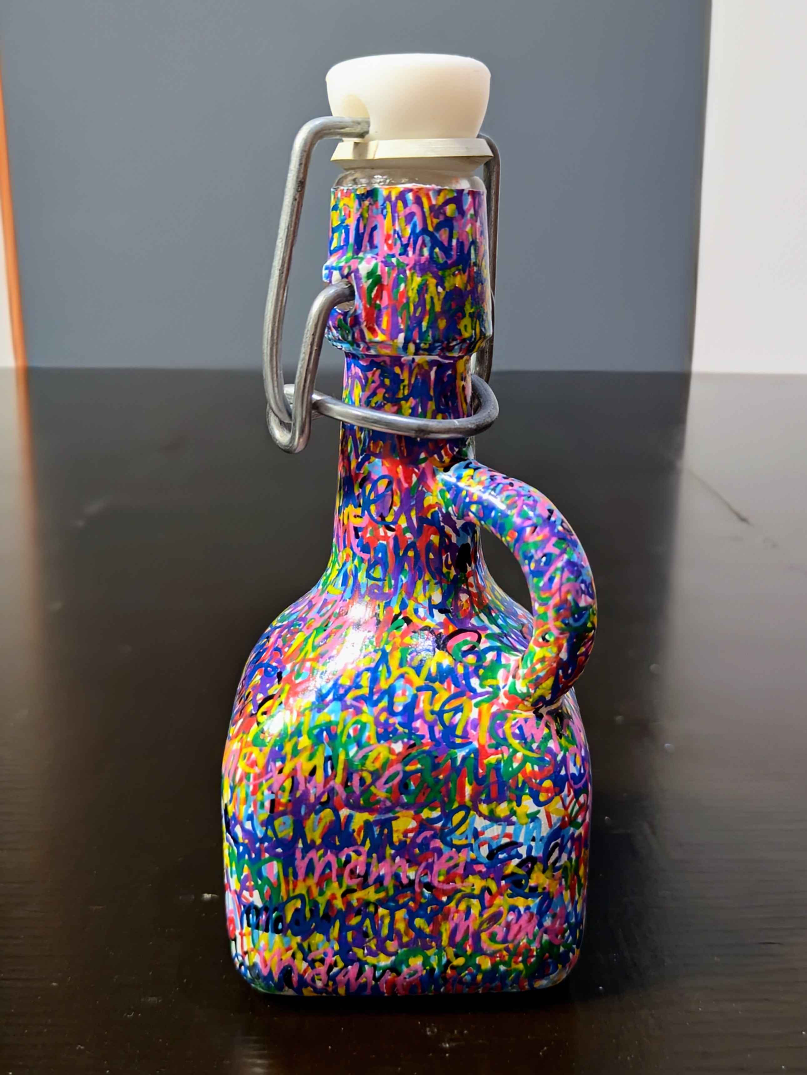 Bouteille de parfum FANTAISIE – Pièce unique peinte à la main