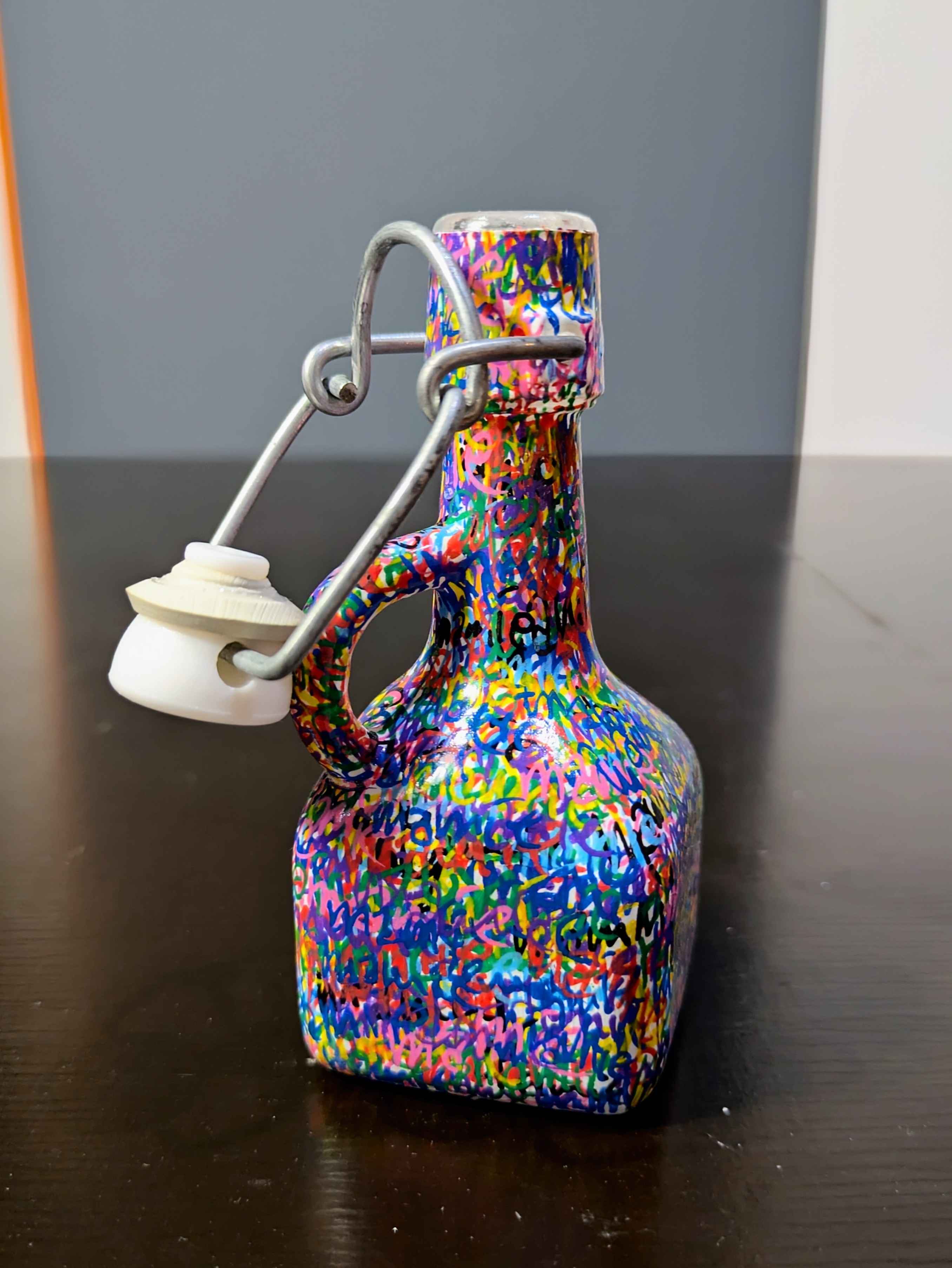 Bouteille de parfum FANTAISIE – Pièce unique peinte à la main