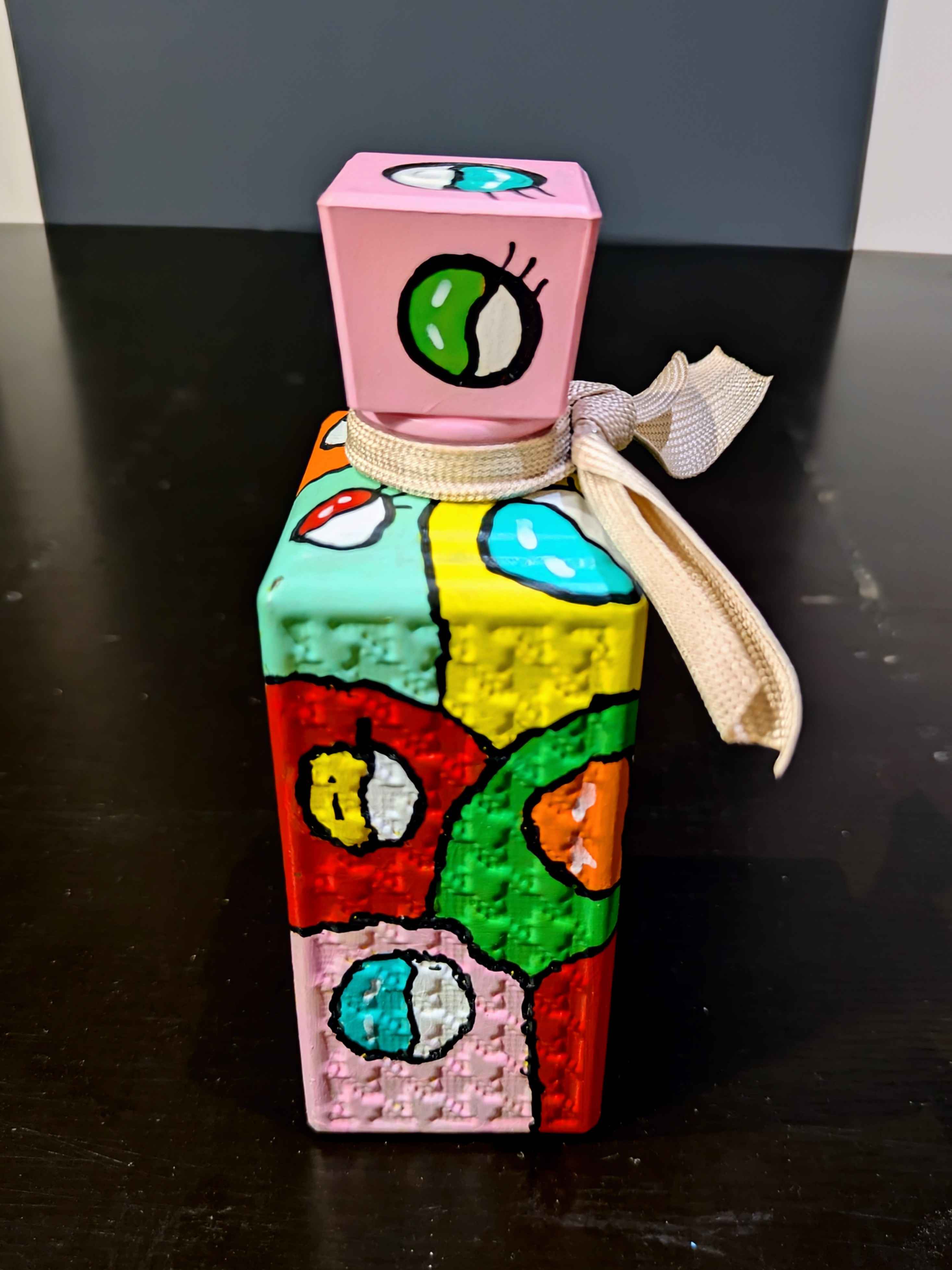 Bouteille de parfum MISS DIOR by DIOR custom – Pièce unique peinte à la main