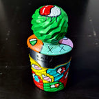 Bouteille de parfum EAU de ROCHAS custom – Pièce unique peinte à la main