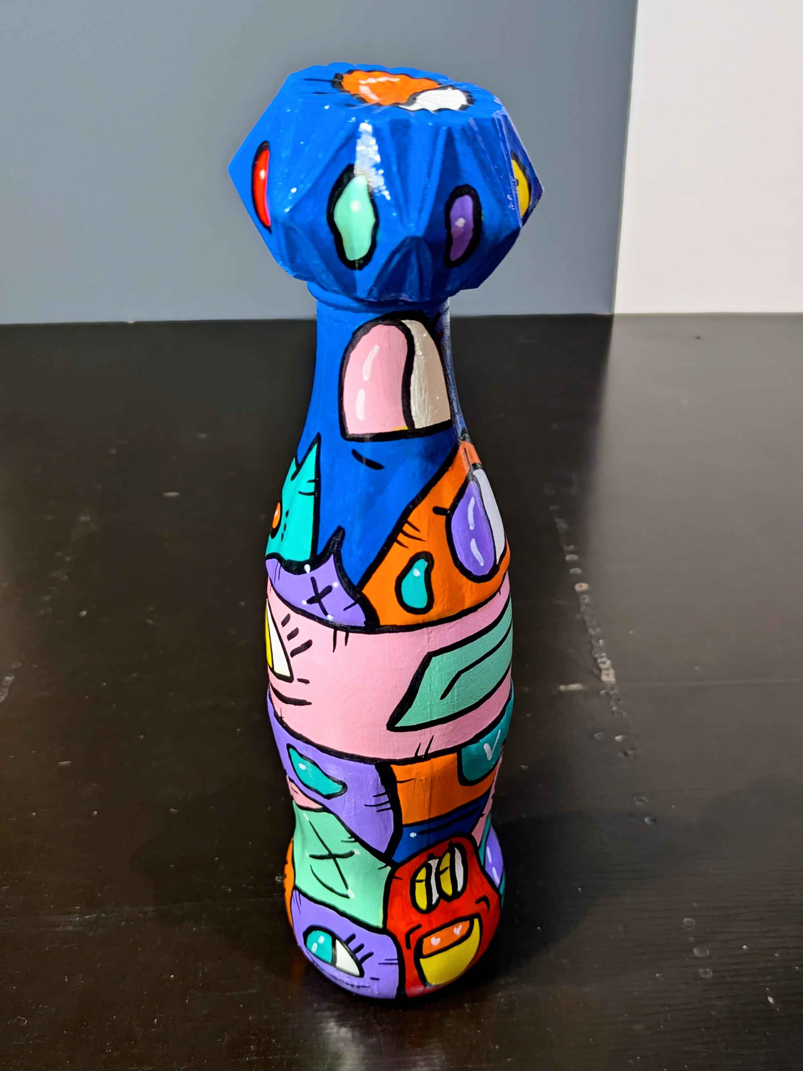 Bouteille de COCA COLA custom – Pièce unique peinte à la main