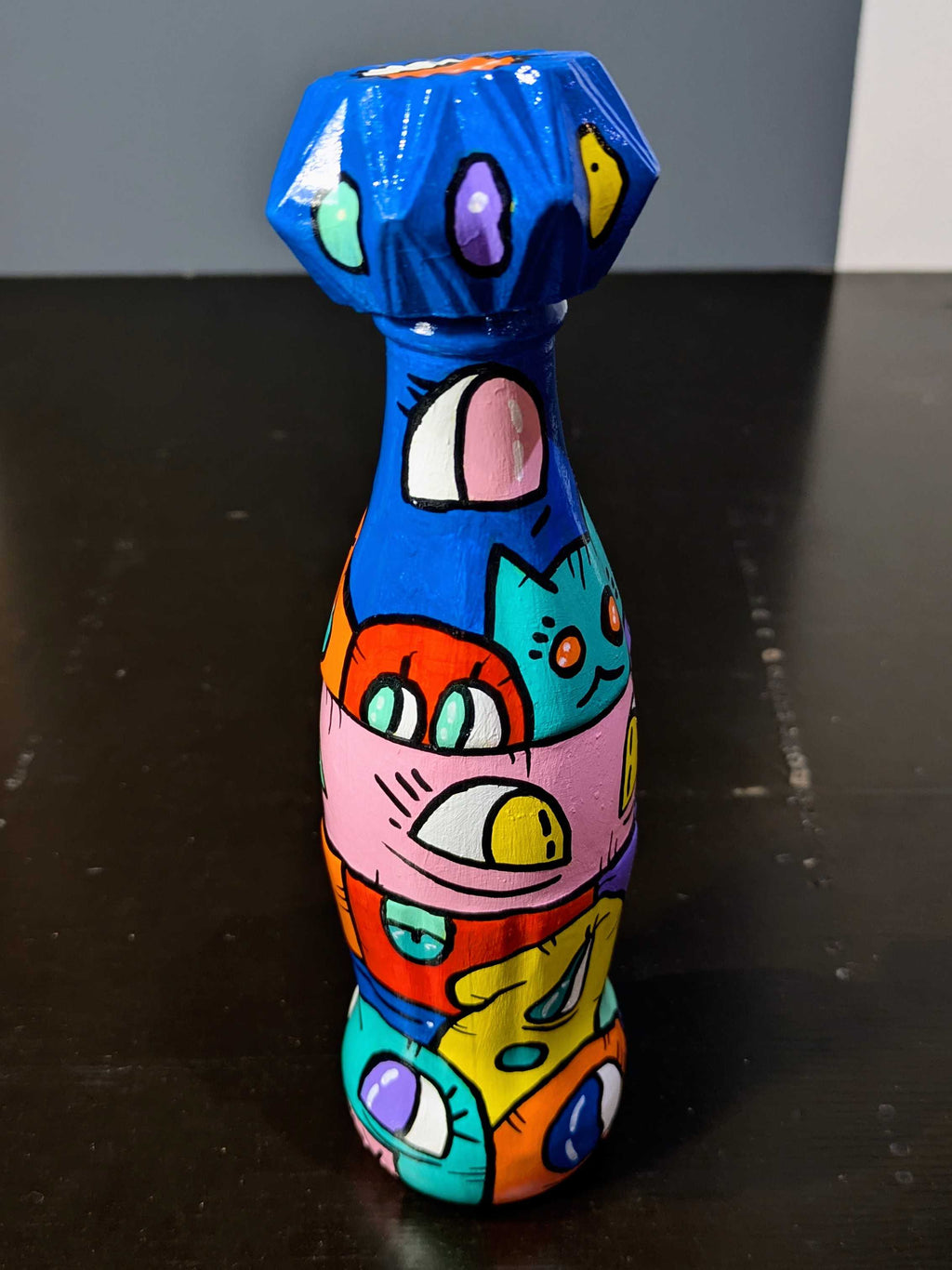 Bouteille de COCA COLA custom – Pièce unique peinte à la main