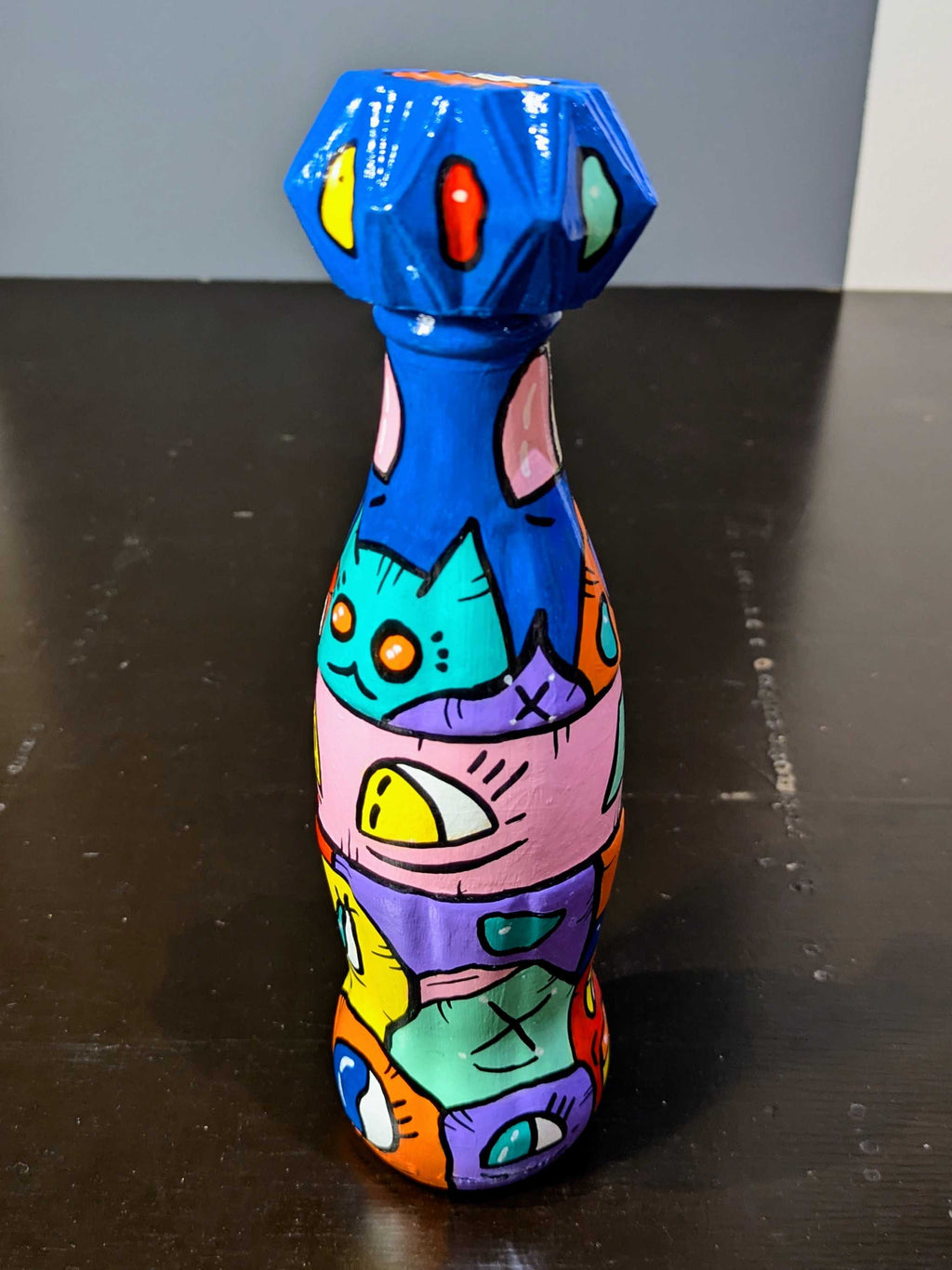 Bouteille de COCA COLA custom – Pièce unique peinte à la main