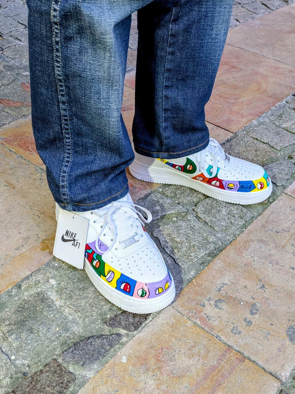 Paire de sneakers custom – Pièce unique peinte à la main