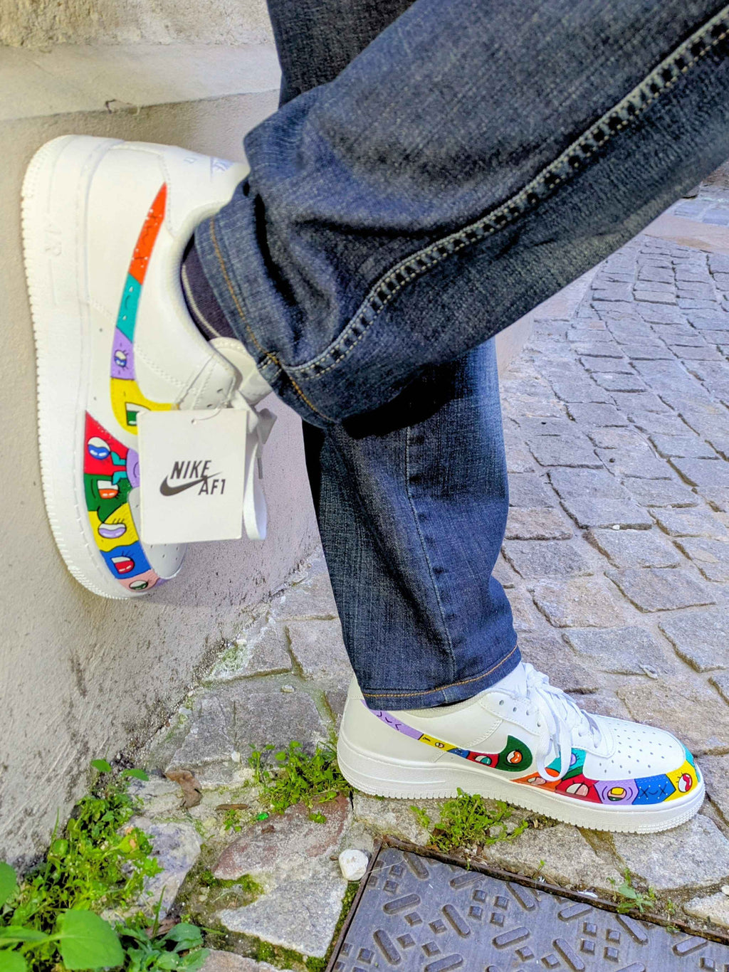 Paire de sneakers custom – Pièce unique peinte à la main