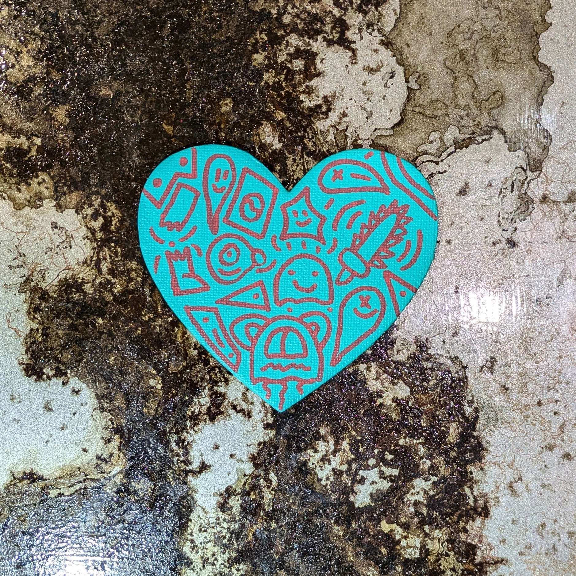 Magnet custom – Pièce unique peinte à la main